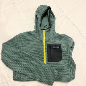 Patagonia Womens Teal Fleece Full Zip Hoodie Small